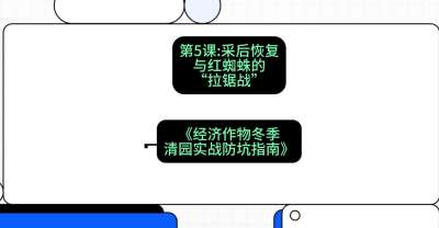 第5节：【柑橘清园】采后恢复与红蜘蛛的&ldquo;拉锯战&rdquo;，课程：《经济作物冬季清园&middot;实战防坑指南》#识农AI