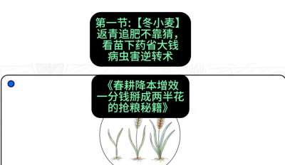 第一节：【冬小麦】返青追肥不靠猜，看苗下药省大钱